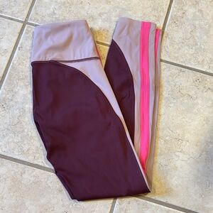 Athleta Women's Leggings in Burgundy and Pink
